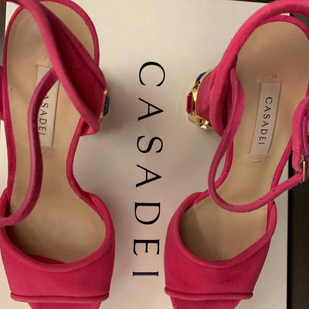 Casadei sandals pink suede brand new - Picture 4 of 7